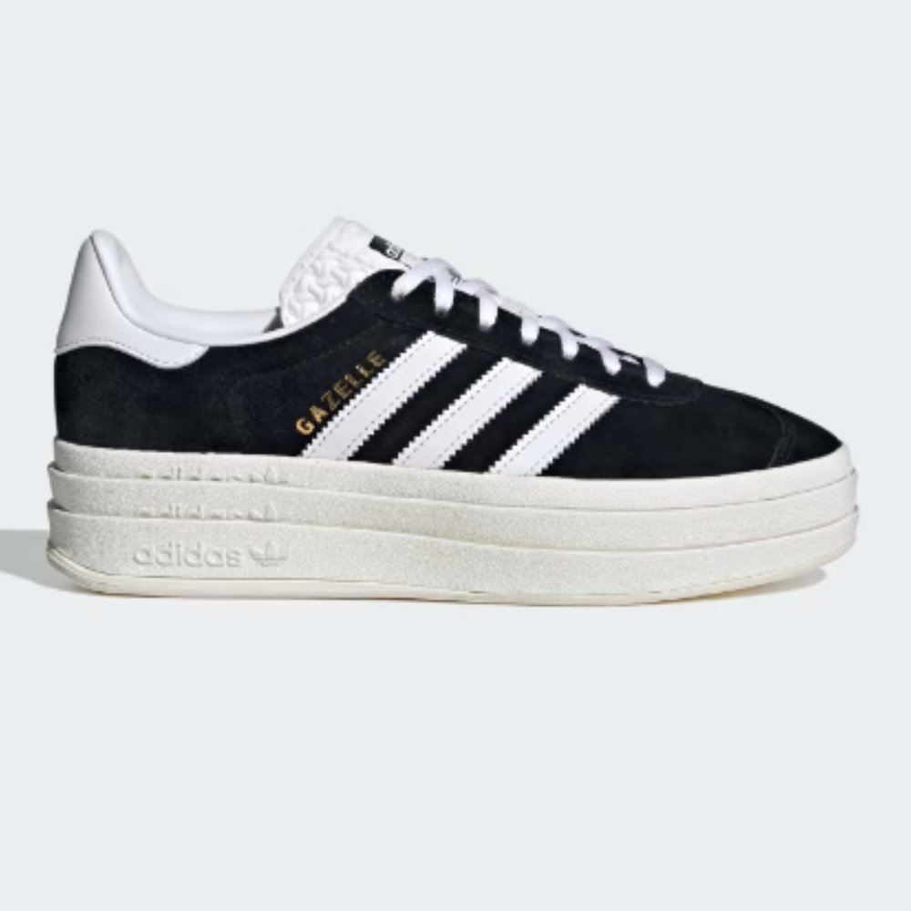 Like New Suede Platform Black Adidas Gazelles